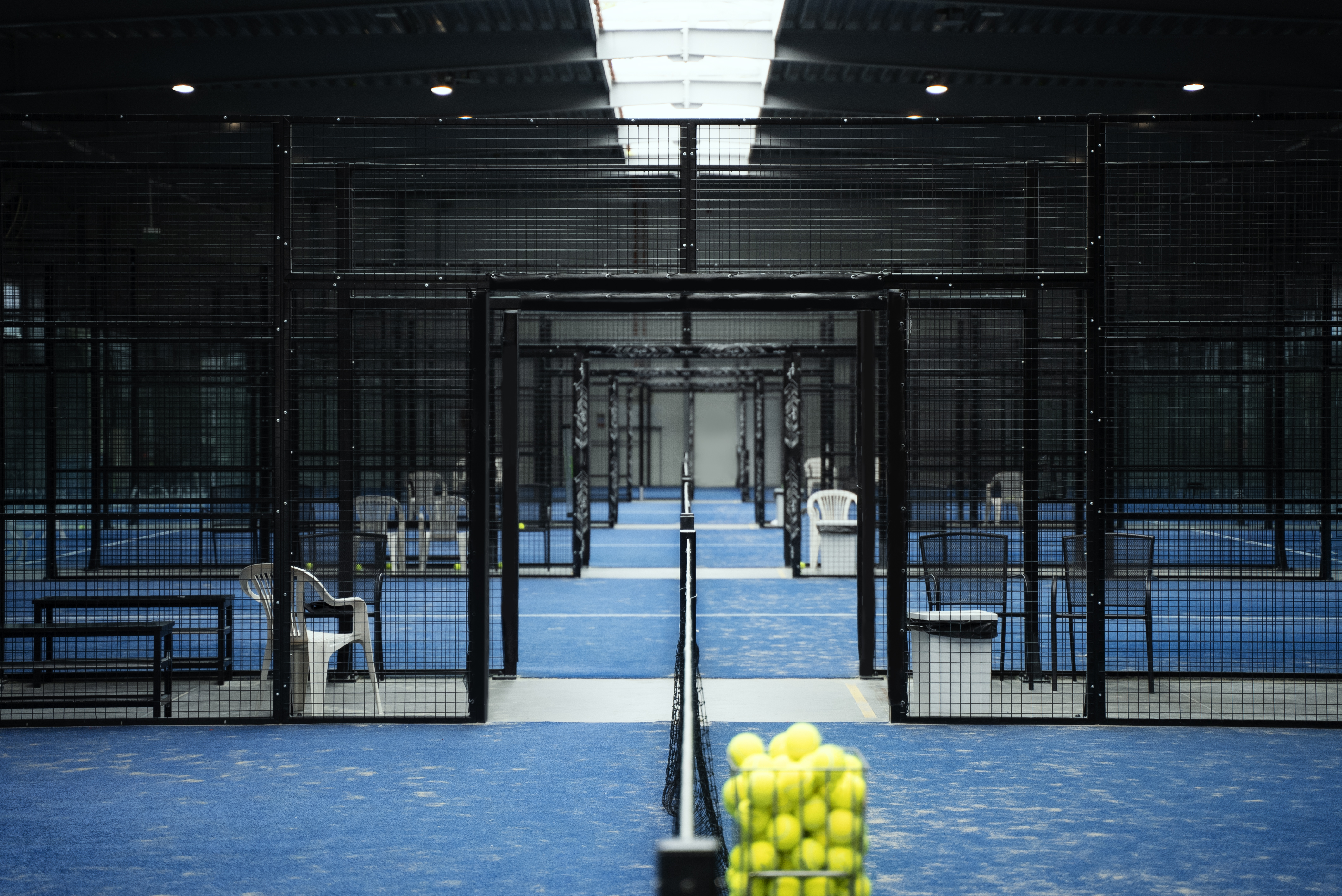 Modern padel club facilities